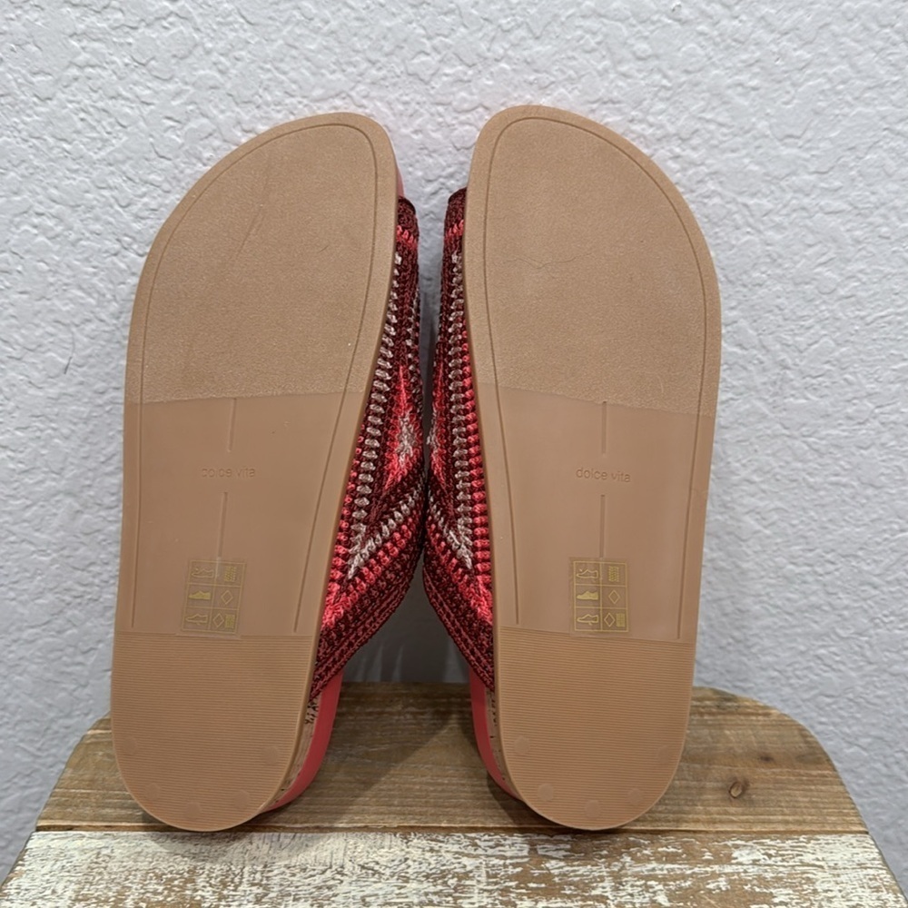 Dolce Vita Ralli Crochet Slide Sandals Pink Size 7.5 - Picture 7 of 7